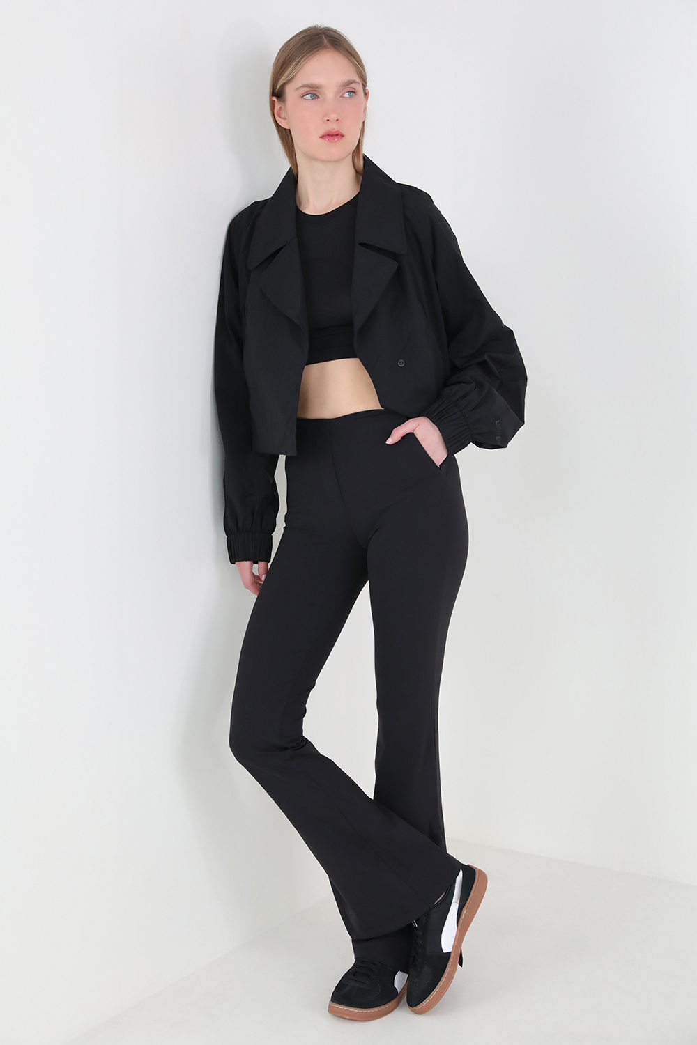 Cropped Trench Jacket